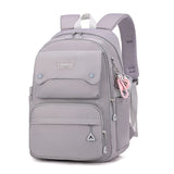 Waterproof Girl Backpack Children School Bags for Kids Book Children Girls mochila escolar MartLion gray  