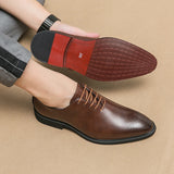 Mens Leather Shoes High Men's Shoes Oxford Wedding Men Dress Leather Shoes Gentleman Office Man Shoe MartLion