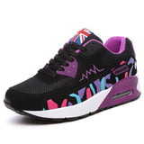 Women Sneakers Air Cushion Sports Shoes Mesh Leather Blue White Pink Outdoor Walking Jogging Female Trainers Mart Lion   