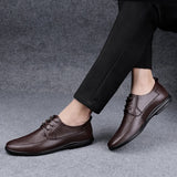 Men's Shoes Genuine Leather Formal Shoes for Men Oxfords Male Wedding Party Office Business Shoes MartLion   