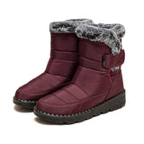 Snow Women Boots Soft Women's Boots Platform Ladies Shoes Fur Keep Warm Boots Ladies MartLion Wine 40 