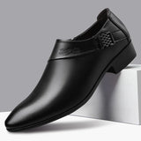 White Leather Dress Shoes Men's Spring Autumn Breathable Formal Derby Casual English MartLion C 42 