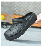  Outdoor Non-slip Shoes Men's EVA Sandals Summer Hole Indoor Bathroom Anti-slip Black Mart Lion - Mart Lion