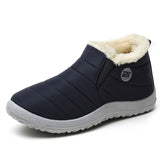 Women Boots Snow Fur Boots Waterproof Shoes Keep Warm Ladies Plush Casual Winter Footwear Botas MartLion BNBlue 35 