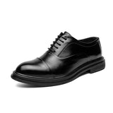 Mixed Color Dress Shoes Men's Pointed Toes Leather Social Zapatos De Vestir Hombre MartLion black 7831-1 38 CHINA