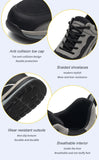 Breathable Men's Boots Indestructible Safety Steel Toe Shoes Puncture-proof Sneakers Lightweight Work MartLion   