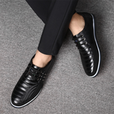 Former Shoes Men's Black Leather Oxfords Wedding Dress Zapatos De Vestir Para Hombre Elegante Mart Lion   