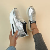 Hidden Heel Sneakers for Women Spring Chunky Platform Vulcanized Shoes Lightweight Slip-On Height Increasing Sports MartLion   