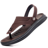 Summer Flip flops Men Sandals Leather Mens Casual Shoes Outdoor Men Leather Sandals for Men Beach Shoes Roman Shoes MartLion