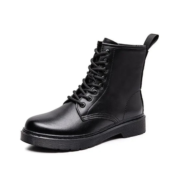Men's Autumn High Help Work Wear Short Boots British Outdoor Waterproof Leather Vintage British Style Leather MartLion   