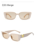 Rectangle Sunglasses Women Vintage Small Frame Ladies Classic Black Square Eyeglasses MartLion   