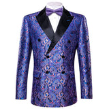Men's Luxury Blazer Costumer Party Wedding Dress Jacket Suit Gold Thread Slim Dress Suit Barry Wang Mart Lion   