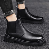 Off-Bound Autumn Men's Ankle Boots Tooling Desert British Punk Lace-up Casual Motorcycle High-cut Shoes Mart Lion   