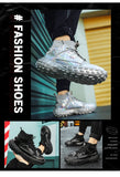 Spring Autumn Sliver Mirror Sneakers Men's Glitter Luxury Desinger Shoes Platform Breathable Casual MartLion   