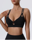 High Support Sports Bra Cross Straps Back High Support Impact Yoga Underwear Running Fitness Gym Padded Bralette MartLion   