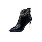 Winter Latin Jazz Dance Boots Women 8.5cm Heel Pointed Toe Salsa Tango Party Ballroom Dance Shoes MartLion   