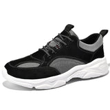 Men's Shoes Leather Casual Sneakers Lightweight Breathable Footwear Tenis Masculino Mart Lion black 38 