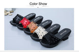 Women's Open Round Toe Slippers Simple Design All Match Solid Color Faddish Comfy Wedge Heel Slippers Sandels Summer Mart Lion   