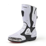 Motorcycle boots four seasonal men's high cut casual driving boots protective collision protection shoes MartLion D111 white 37 