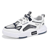 Fujeak Non-slip Flats Shoes Sports Men's Lightweight Walking Breathable Sneakers Mart Lion white blue 39 