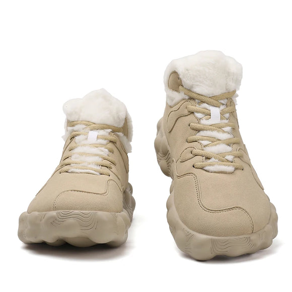 Winter Men Boots Warm Plush Snow Boots Suede Leather Casual Shoes with Fur Winter Outdoor Sneakers Non-slip MartLion