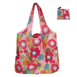 Foldable Shopping Bag Reusable Travel Grocery Bag Eco-Friendly One Shoulder Handbag  Printing Tote Bag MartLion A-02  