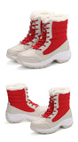 Women Boots Waterproof Snow Boots Warm Plush Winter Shoes Mid-calf Non-slip Winter Female MartLion   