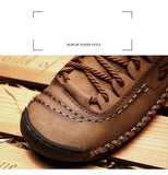 Men's Casual Shoes Leather Outdoor Walking Sneakers Leisure Vacation Soft Driving Mart Lion   