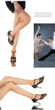  Black Latin Dance Shoes Golden High Heel Sandals for Women Indoor 7.5/8.5 Soft Bottom Practice Performing Party Summer Jazz MartLion - Mart Lion