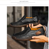 Handmade Leather Casual Men's Soft Shoes Design Sneakers Leather Loafers Moccasins Driving Mart Lion   