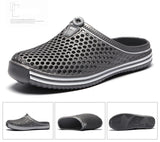 Men's Slippers Summer Hollow Outdoor Sandals Garden Beach Shoes Women Water Shower Flip Flops Lightweight MartLion   