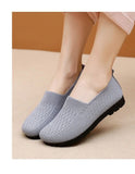 Women's mesh shallow cut flat shoes Breathable casual Mother's shoes casual MartLion   