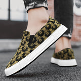 Men's Casual Sneakers Vulcanized Flat Shoes Designed Skateboarding Tennis Slip-on Walking Sports Mart Lion   