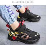 Children's Sneakers Kids Shoes Mecha Cartoons Sports Boys Girls Winter Leather Waterproof Casual Walking Mart Lion   