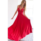 Dresses Women Girl Summer Female Red Long Dresses  Multi Rope Bandage Party MartLion   