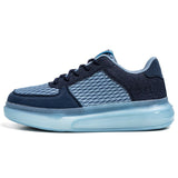 Fujeak Breathable Mesh Vulcanized Shoes Casual Non-slip Sneakers Trendy Men's Mart Lion Blue 39 