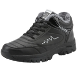Non-slip Unisex Ankle Winter Boots Outdoor Lightweight Shoes Men's Snow Boots Waterproof Winter Footwear MartLion black 36 