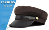 Vintage Military Beret Hats for Women Hat Men's Cap Leather Cap Autumn Winter Warm British Style Outdoor Travel Flat Peaked MartLion   