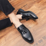 Men's Casual Shoes Leather Loafers Office Breathable Driving Moccasins Slip On Tassel Mart Lion   