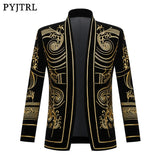 High-end Luxury Court Banquet Cardigan Suit Jacket Men's Stand-up Collar Embroidery Wedding Dress Coats blazers MartLion   