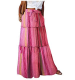 Ethnic Style Vintage Long Skirt Women Summer Loose Beach Ladies Casual MartLion