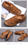 Men's Handmade Leather Shoes Flat Casual Outdoor Driving Luxury Loafers MartLion   