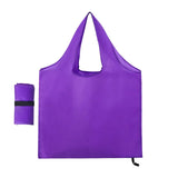 Foldable Shopping Bag Reusable Travel Grocery Bag Eco-Friendly One Shoulder Handbag  Printing Tote Bag MartLion purple 46x66cm  