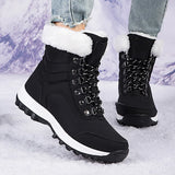 Women Snow Boots Female Winter Casual Shoes Outdoor Youth Mid-Calf Boots Waterproof Plush Ladies Cotton-padded Shoes MartLion   