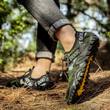 Outdoor men's hiking shoes Cross-country running mountaineering hiking sports casual Non-slip water Mart Lion   
