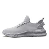 Summer Breathable Sports Shoes Luxury Men's Casual Walking Lightweight Lace-Up Running MartLion 7755-grey 39 