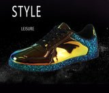 Female Vulcanized Shoe Shiny Sneakers Conspicuous Casual Luxury Women Sneaker Mart Lion   