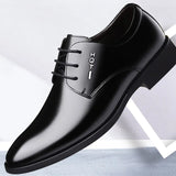 Classic Men's Dress Shoes Elegant Formal Wedding Slip on Office Oxford Leather MartLion   