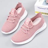 Women Mesh Breathable Casual Sneakers Lace-up Vulcanized Shoes Ladies Platform Sneakers MartLion   