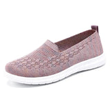 Shoes Woman Trend Loafers Ballet flats Slip-on Cotton Ladies Sneakers Summer Footwear Breathable Barefoot MartLion Pink 40 